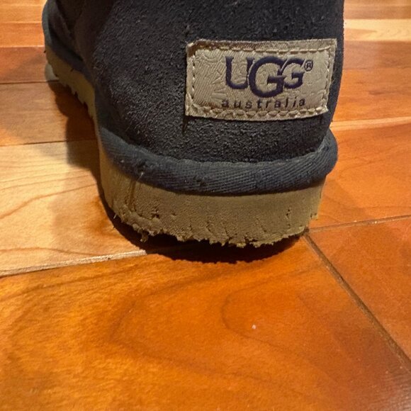 UGG Australia Classic Tall Navy Suede Boots Sheepskin Women's 8 Style 5815 - Picture 10 of 12